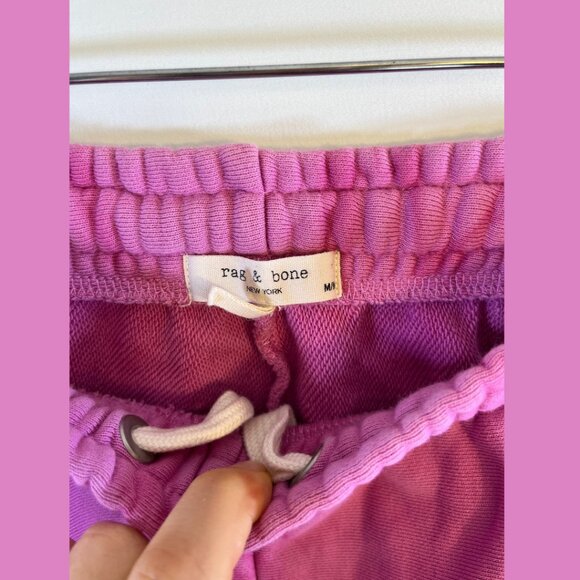 Rag & Bone Pink Tie Dye Sweat Shorts - Size M - Picture 3 of 13